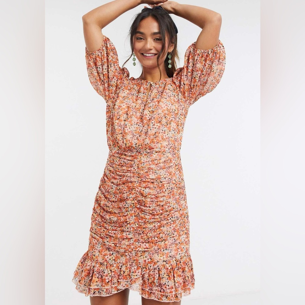Floral Mini Dress, Size 8